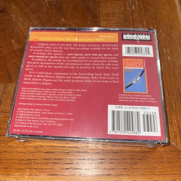 Stokes Field Guide to Bird Songs: Western Region, Audio Book, NEW & SEALED - Picture 2 of 2